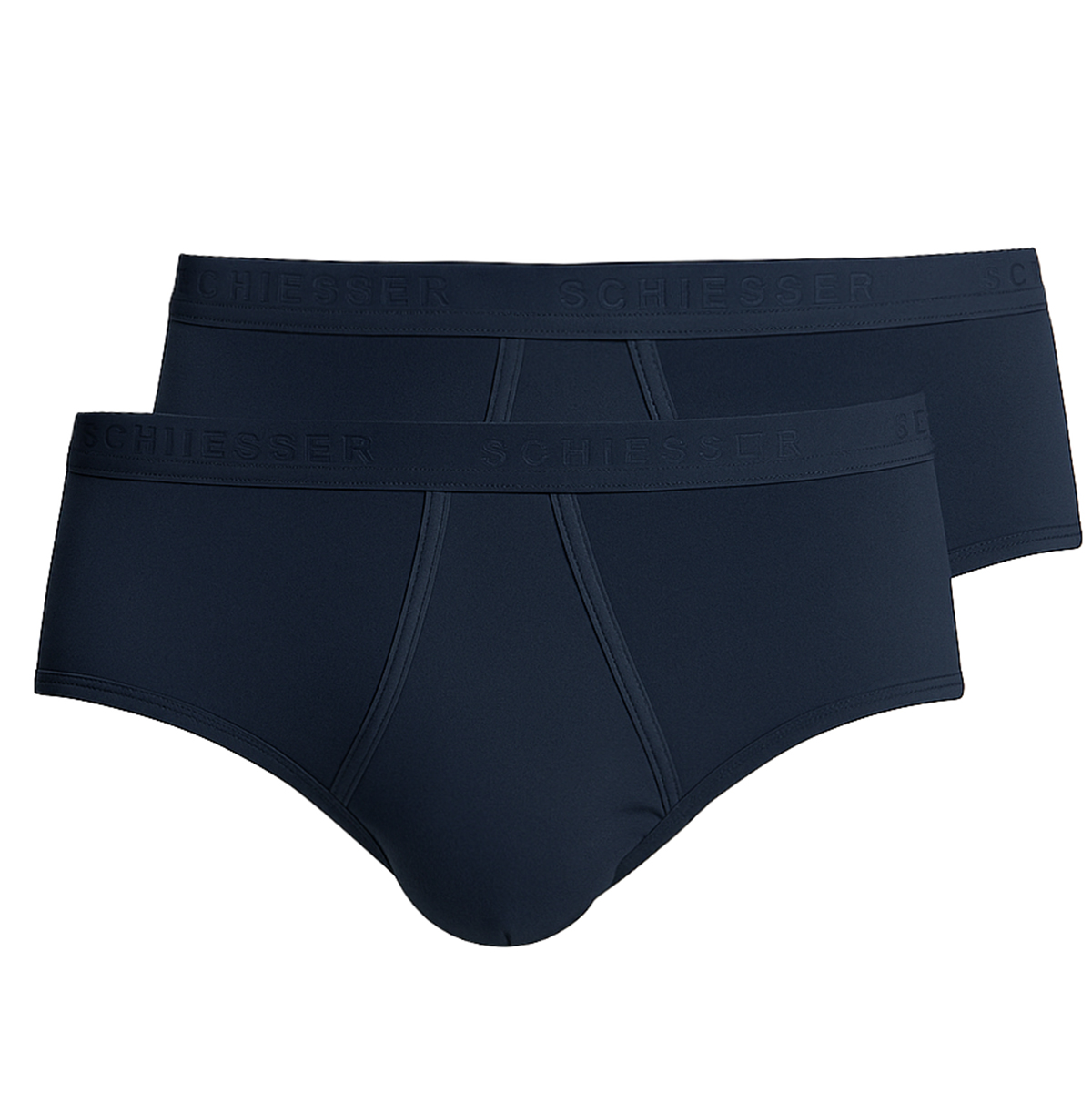 Schiesser Sportslip met gulp original classics 2-pack blauw